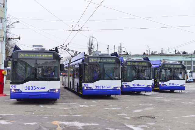 The first 15 trolleybuses purchased this year were delivered to Regia Transport Electric Chisinau


