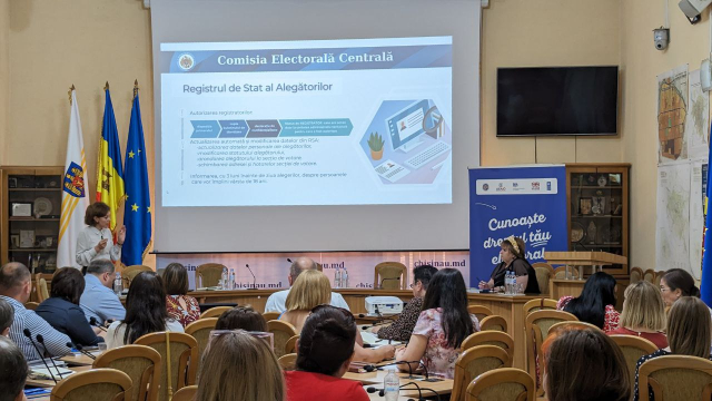 Sesiune de instruire a reprezentanților administrațiilor publice locale din Municipiul Chișinău, în contextul operărilor în legislația electorală