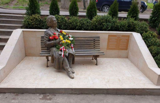 The unveiling of a monument to Polish writer Adam Mickiewicz

