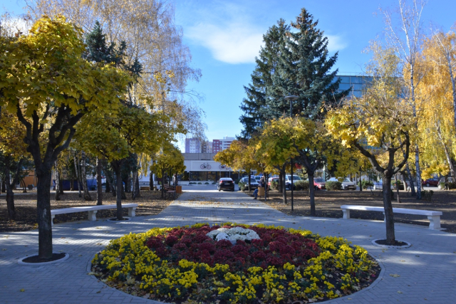  The stage of the project for landscaping the Mezon square, Rascani sector
