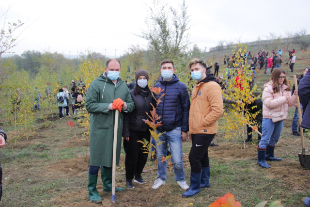 General Mayor together with the employees of the municipality participated in a new action of planting trees

