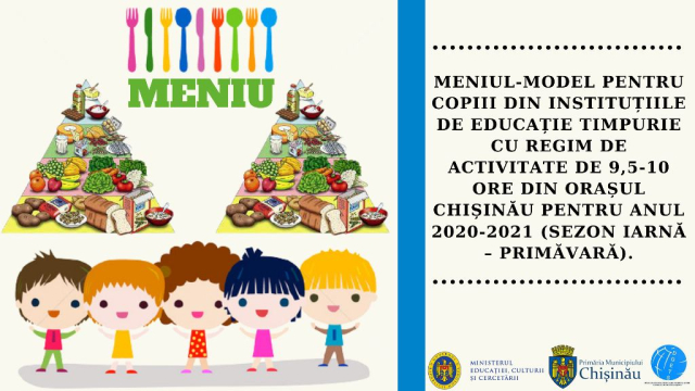 A model menu was approved for the kindergartens in Chisinau